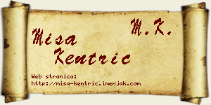 Miša Kentrić vizit kartica
